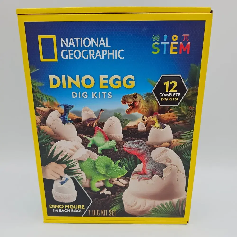 National Geographic Dino Egg Dig Kits 12 Complete Dig Kits Dinosaurs‎